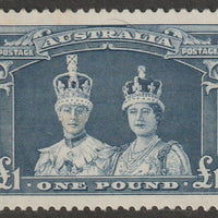 Australia 1937 Robes - King George 6th & Queen Elizabeth £1 unmounted mint SG178