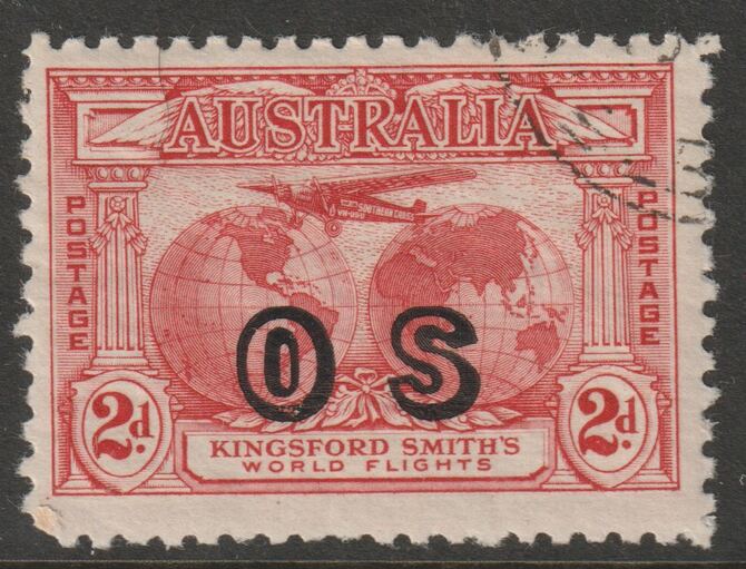 Australia 1931 Official 2d rose-red overprinted OS fine cto used SG O123