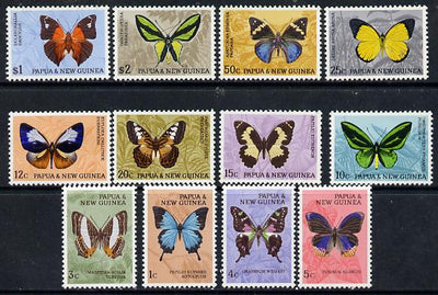 Papua New Guinea 1966 Butterflies definitive set complete 12 values unmounted mint, SG 82-92