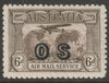 Australia 1931 Air 6d sepia overprinted OS fine mint SG 139a