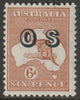Australia 1933 Official Roo 6d chestnut overprinted OS mounted mint, SG O133