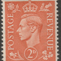 Great Britain 1941-42 KG6 2d pale orange with watermark sideways unmounted mint SG 488a
