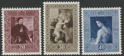 Liechtenstein 1952 Painting perf set of 3 lightly mounted mint SG 307-07