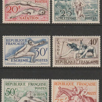 France 1953 Sports perf set of 6 lightly mounted mint, SG 1185-90