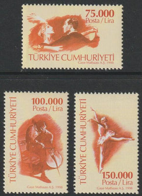 Turkey 1998 Contemporary Culture perf set of 3 unmounted mint, SG 3353-55