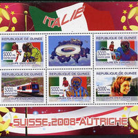 Guinea - Conakry 2008 European Football Championship - Italy perf sheetlet containing 5 values plus label unmounted mint