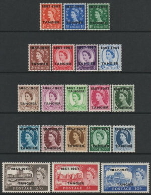 Morocco Agencies - Tangier 1957 Centenary def set complete 1/2d to 10s unmounted mint SG 323-42