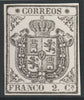 Spain 1854 Arms 2c twice stamp-size Photographic print from Sperati's own negative without handstamp on back, superb reference