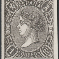 Spain 1865 Queen Isabella 1r twice stamp-size Photographic print from Sperati's own negative without handstamp on back, superb reference