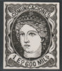 Spain 1870 Queen Isabella 1E twice stamp-size Photographic print from Sperati's own negative with BPA handstamp on back, superb reference
