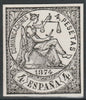 Spain 1874 Figure of Justice 4p twice stamp-size Photographic print from Sperati's own negative with BPA handstamp on back, superb reference