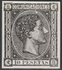 Spain 1875 King Alfonso 10p twice stamp-size Photographic print from Sperati's own negative with BPA handstamp on back, superb reference