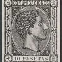 Spain 1875 King Alfonso 10p twice stamp-size Photographic print from Sperati's own negative with BPA handstamp on back, superb reference