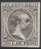 Puerto Rico 1890 King Alfonso 80c twice stamp-size Photographic print from Sperati's own negative with BPA handstamp on back, superb reference