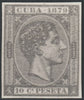 Cuba 1879 King Alfonso 10c twice stamp-size Photographic print from Sperati's own negative without handstamp on back, superb reference