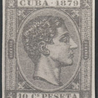 Cuba 1879 King Alfonso 10c twice stamp-size Photographic print from Sperati's own negative without handstamp on back, superb reference