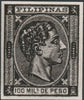 Philippines 1878-9 King Alfonso 100m twice stamp-size Photographic print from Sperati's own negative without handstamp on back, superb reference