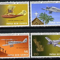 Papua New Guinea 1972 50th Anniversary of Aviation set of 4 unmounted mint, SG 220-23*