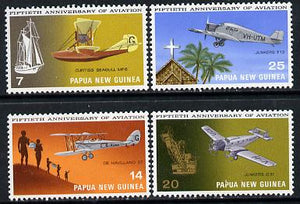 Papua New Guinea 1972 50th Anniversary of Aviation set of 4 unmounted mint, SG 220-23*