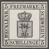 Germany - Mecklenburg-Schwerin 1864 5s twice stamp-size Photographic print from Sperati's own negative with BPA handstamp on back, superb reference