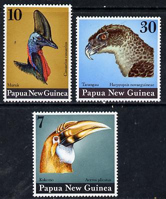 Papua New Guinea 1974 Birds Heads set of 3 unmounted mint, SG 270-72