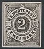 Germany - Wurttemberg 1875 Numeral 2m twice stamp-size Photographic print from Sperati's own negative with BPA handstamp on back, superb reference