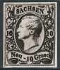 Germany - Saxony 1855 King Johann 10ngr twice stamp-size Photographic print from Sperati's own negative with BPA handstamp on back, superb reference