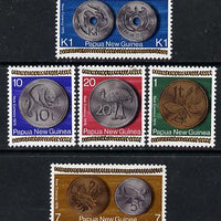 Papua New Guinea 1975 New Coinage set of 5 unmounted mint, SG 281-85