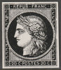 France 1849 Ceres 20c twice stamp-size Photographic print from Sperati's own negative with BPA handstamp on back, superb reference