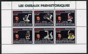 Ivory Coast 2009 Charles Darwin - Prehistoric Birds perf sheetlet containing 6 values unmounted mint