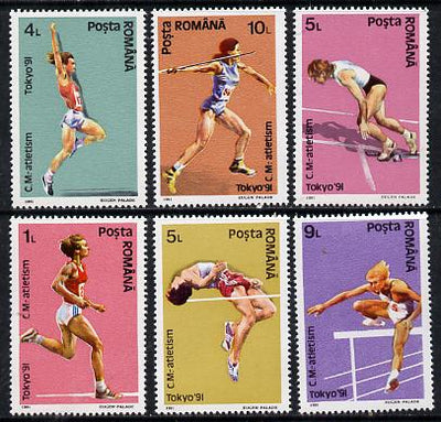 Rumania 1991 World Athletics Championships set of 6 unmounted mint, Mi 4740-45*