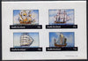 Staffa 1981 Sailing Ships (Golden Hind, Endeavour, Cutty Sark & Junk) imperf,set of 4 values (10p to 75p) unmounted mint