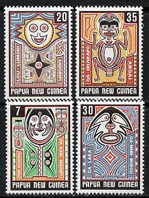 Papua New Guinea 1977 Folklore (Art 3rd series) set of 4 unmounted mint, SG 342-45*