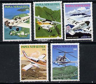 Papua New Guinea 1981 Mission Aviation set of 5, SG 412-16 unmounted mint*