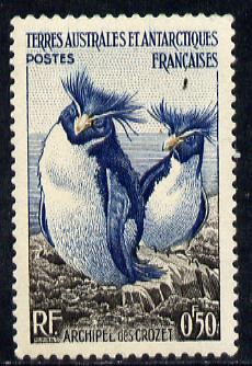 French Southern & Antarctic Territories 1956-60 Rockhopper Penguins 50c unmounted mint,,SG 4