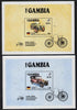 Gambia 1987 Ameripex set of 2 m/sheets (Benz & Steiger Cars) unmounted mint SG MS 658