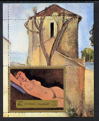 Fujeira 1972 Paintings (Nude) by Modigliani 10r m/sheet unmounted mint Mi BL 117A