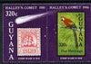 Guyana 1986 Halley's Comet se-tenant pair unmounted mint, SG 1744-5
