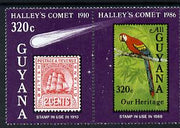 Guyana 1986 Halley's Comet se-tenant pair unmounted mint, SG 1744-5