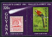 Guyana 1986 Halley's Comet se-tenant pair unmounted mint, SG 1744-5