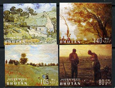 Bhutan 1968 Paintings (Air Mail set of 4 relief printed) unmounted mint Mi 229-32