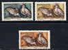 New Caledonia 1948 Birds (Kagus) 3 values from def set of 22, SG 306-08 unmounted mint*