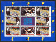 Somaliland 2000 Walt Disney & Seven Dwarfs perf sheetlet containing set of 8 values in tete-beche format plus Bangkok 2000 label unmounted mint. Note this item is privately produced and is offered purely on its thematic appeal
