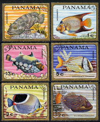 Panama 1968 Fish cto used set of 6 (tete-beche pairs available pro rata)