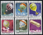 Vietnam 1983 Bicentenary of Manned Flight (Balloons) cto used short set of 6, SG 544-49