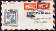 Portugal 1941 Pan American Airways First Clipper Air Mail Flight cover to Portuguese West Africa with special 'Azores' Illustrated Cachet, endorsed Horta to Bolama