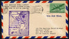 United States 1946 Pan American Airways First Clipper Air Mail Flight cover to Brazil (Rio de Janeiro) with special illustrated Cachet (Map of Route) and bearing 20c Airmail adhesive