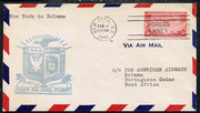 United States 1941 Pan American Airways First Flight cover New York to Bolama (Port Guinea) with special Cachet