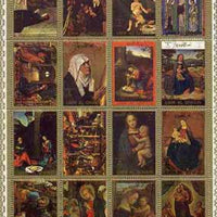 Umm Al Qiwain 1972 Paintings (Life of Christ #2) sheetlet containing 16 values cto used (Mi 1162-77A)
