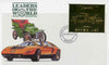 Zambia 1987 Classic Cars 1k50 Duesenberg in 22k gold foil on cover with first day of issue cancel, limited edition and very elusive